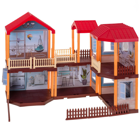 Casă de păpuși cu accesorii 158 elemente - DREAM HOUSE