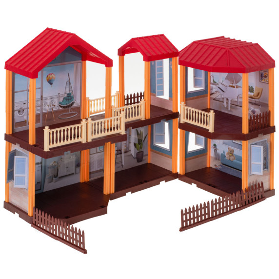 Casă de păpuși cu accesorii 158 elemente - DREAM HOUSE