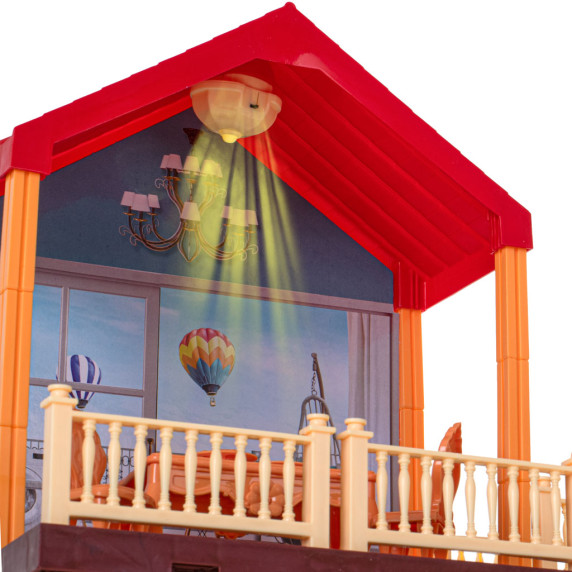 Casă de păpuși cu accesorii 158 elemente - DREAM HOUSE