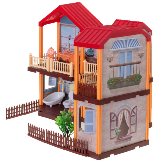 Casă de păpuși cu accesorii 158 elemente - DREAM HOUSE