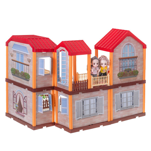 Casă de păpuși cu accesorii 158 elemente - DREAM HOUSE