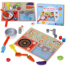 Mini bucătărie tablă din lemn - MY FIRST KITCHEN SET - 