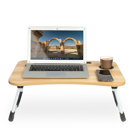 Laptop tartó kisasztal ágyba fa 60x39,5 cm Inlea4Home