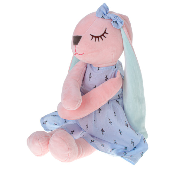 Iepuraș de pluș - 52 cm - albastru/roz