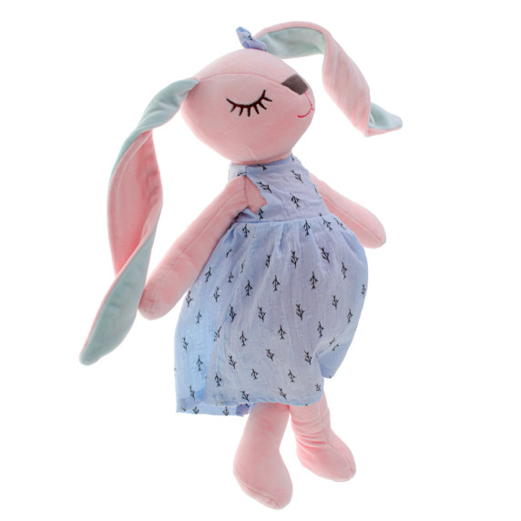 Iepuraș de pluș - 52 cm - albastru/roz