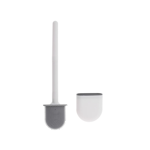 Szilikon WC kefe fehér tartállyal TOLIET BRUSH - Fehér