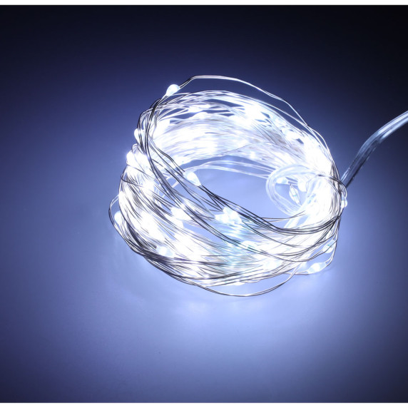 Ghirlandă decorative cu 100 LED -  Inlea4fun - alb rece