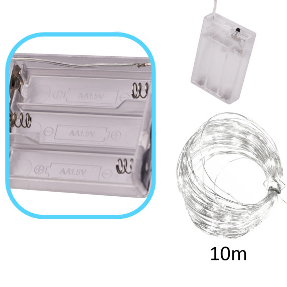 Ghirlandă decorative cu 100 LED -  Inlea4fun - alb rece