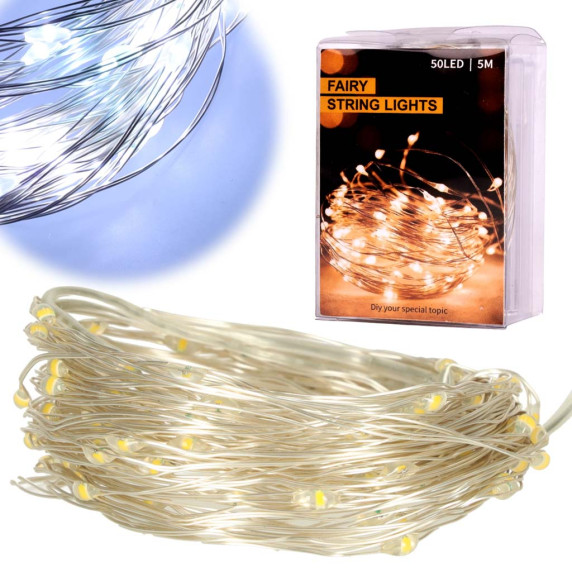 Ghirlandă de Crăciuni 50 LED  Inlea4fun - alb rece