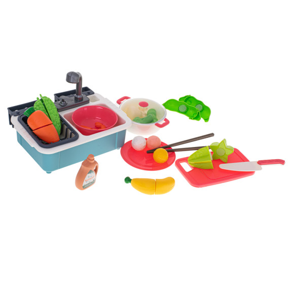 Chiuvetă de bucătărie pentru copii cu robinet și accesorii - Inlea4Fun KITCHEN HELPER