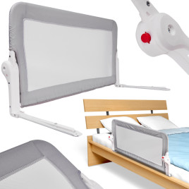 Leesésgátló, biztonsági védőkorlát ágyra 150 cm Inlea4Fun 730793 - Szürke - 
