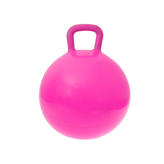 Detská skákacia lopta s madlom 45 cm - ružová