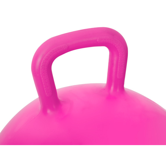 Detská skákacia lopta s madlom 45 cm - ružová