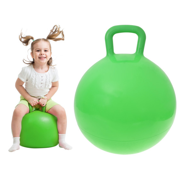 Füles ugráló labda gyerekeknek 45 cm- Zöld