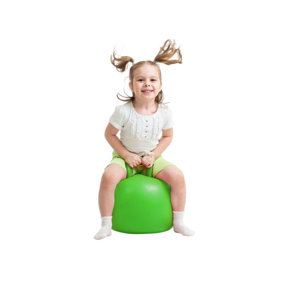 Füles ugráló labda gyerekeknek 45 cm- Zöld