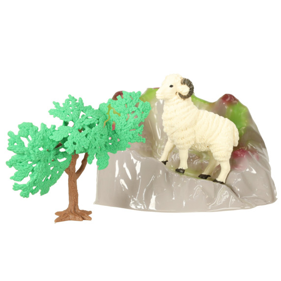 Sada 7 figúrok zvieratiek z farmy s podložkou a doplnkami Inlea4Fun HAPPY FARM