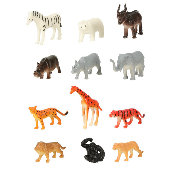 Set 48 figurine de animale - Inlea4Fun - animale de safari, mare, pădure și dinozauri