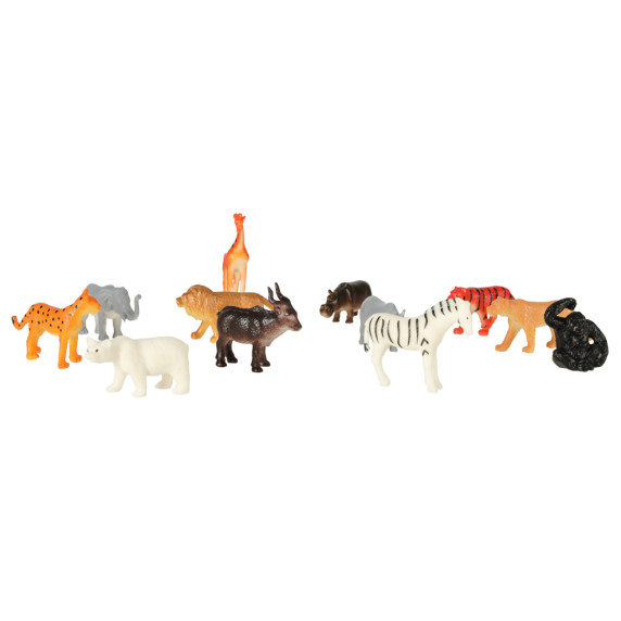 Set 48 figurine de animale - Inlea4Fun - animale de safari, mare, pădure și dinozauri