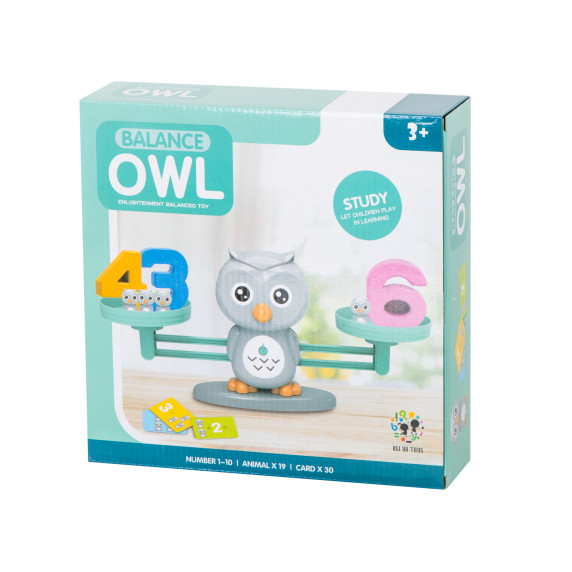 Oktatójáték, matematikai segédeszköz Inlea4Fun BALANCE OWL - bagoly