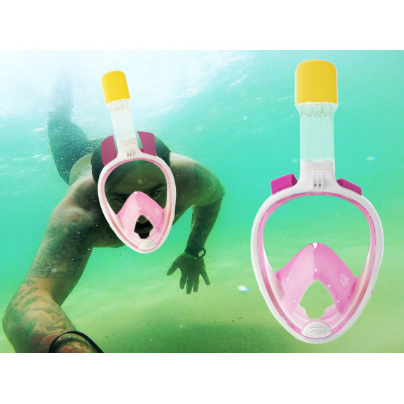 Snorkeling búvármaszk S/M rózsaszín