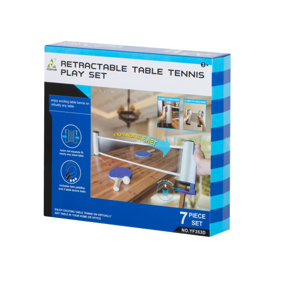 Set na stolný tenis so sieťkou Inlea4Fun TABLE TENNIS PLAY SET