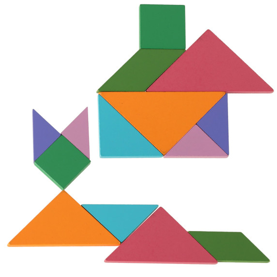 Mágneses puzzle könyv 3D tangram blokkok