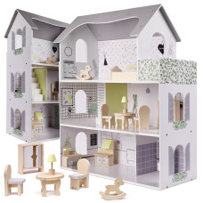 Fa babaház WOODEN DOLLHOUSE - 