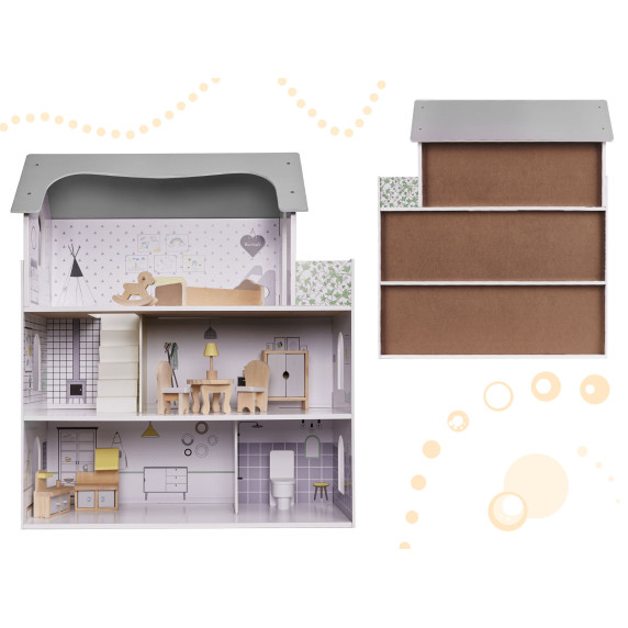 Fa babaház WOODEN DOLLHOUSE