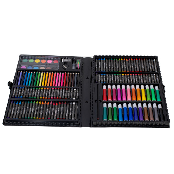Maliarska sada v kufríku 168 prvkov Inlea4Fun SUPER MEGA ART SET