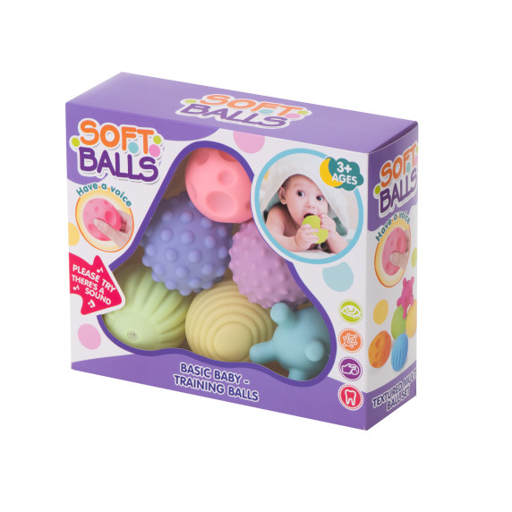 Set mingi senzorială pentru copii- Inlea4Fun SOFT BALLS