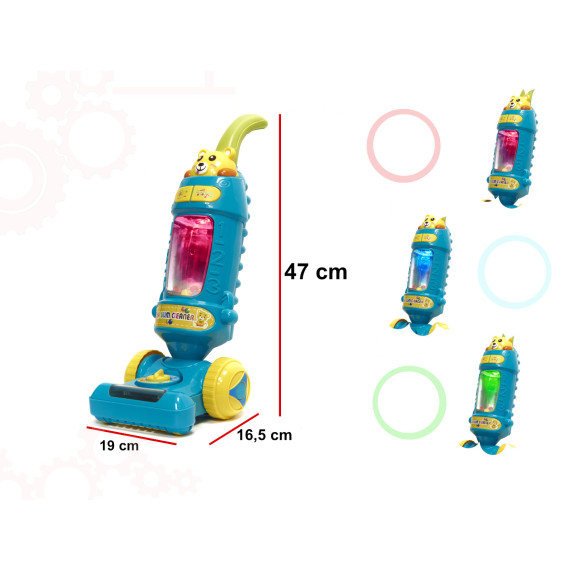 Interaktív játék porszívó Magical Vacumm Cleaner - kék-sárga