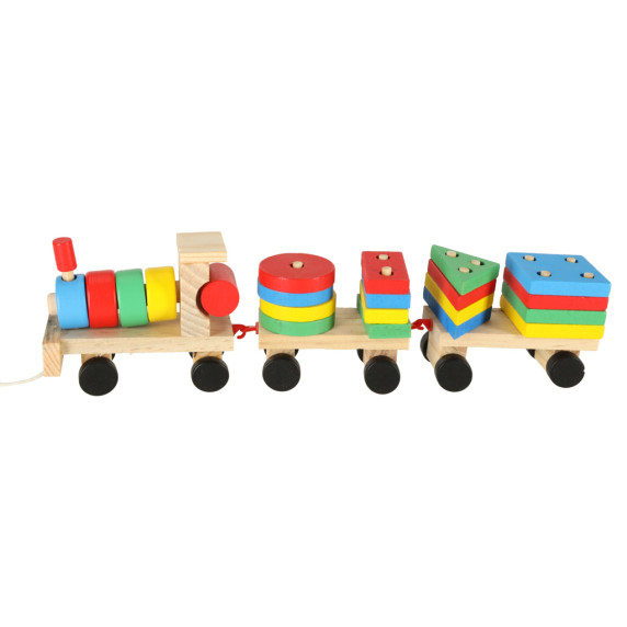 Trenuleți cu forme geometrice 30 cm - Geometric Building Block Car