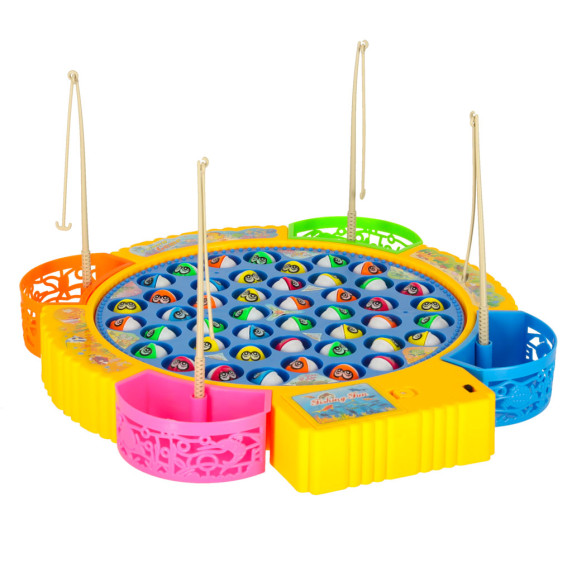 Joc de pescuit pentru copii - Inlea4Fun FISHING GAME - 45 de pești și 4 undițe