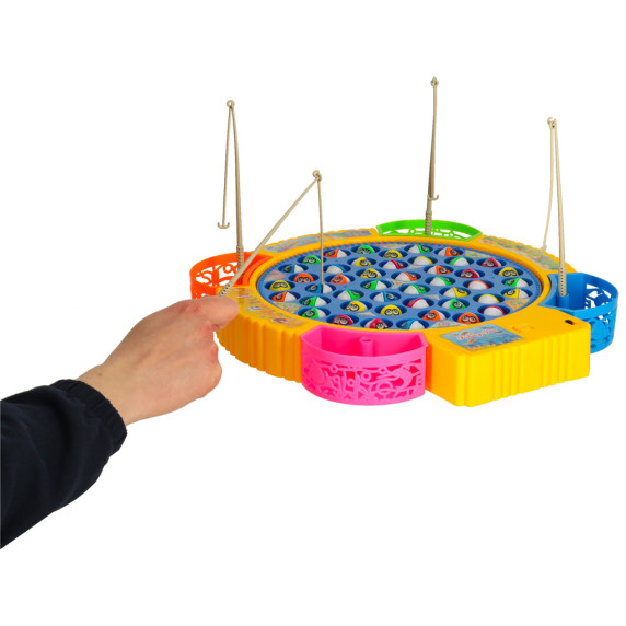 Joc de pescuit pentru copii - Inlea4Fun FISHING GAME - 45 de pești și 4 undițe