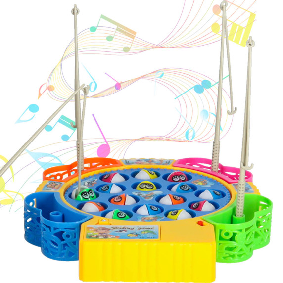 Joc de pescuit pentru copii - Inlea4Fun FISHING GAME - 15 pești și 4 undițe