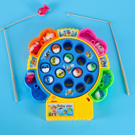 Joc de pescuit pentru copii - Inlea4Fun FISHING GAME - 15 pești și 4 undițe