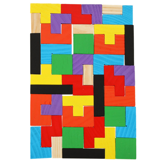 Fa puzzle tetris 40 darabos WOOD INTELLIGENCE