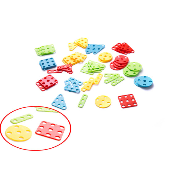 Set creativ de construcție cu șurubelniță 258 elemente - Inlea4Fun PORTABLE PLATTER