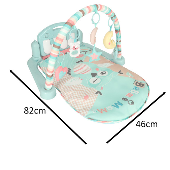 Játszószőnyeg 3az1-ben zongorával BABY GYm MAT - Bagoly 
