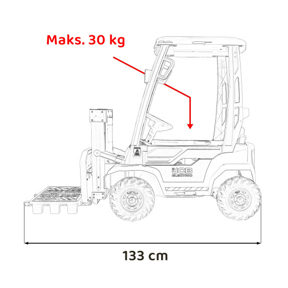 Elektromos jarmű targonca JCB - Sárga