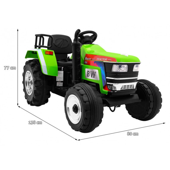 Elektromos négykerekű traktor Inlea4Fun Blazin BW - Zöld