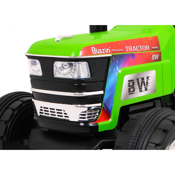 Elektromos négykerekű traktor Inlea4Fun Blazin BW - Zöld