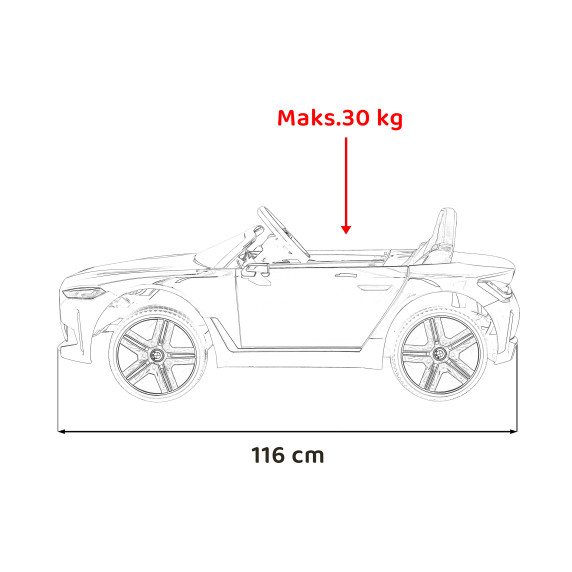 Elektromos kisautó BMW i4 - Fehér