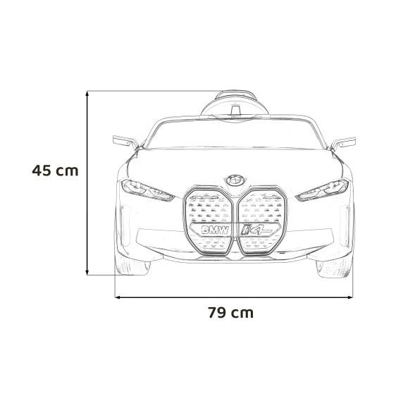 Elektromos kisautó BMW i4 - Fekete