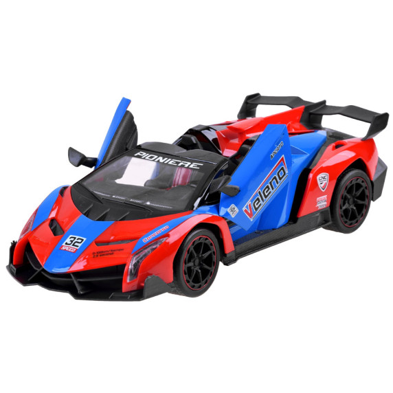 RC Távirányítós sportautó nyitható ajtókkal Inlea4Fun SPORTS CAR - Piros/kék