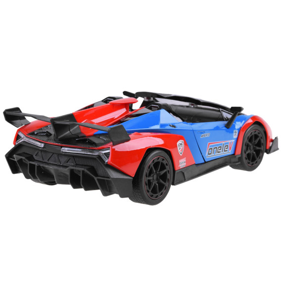 RC Távirányítós sportautó nyitható ajtókkal Inlea4Fun SPORTS CAR - Piros/kék