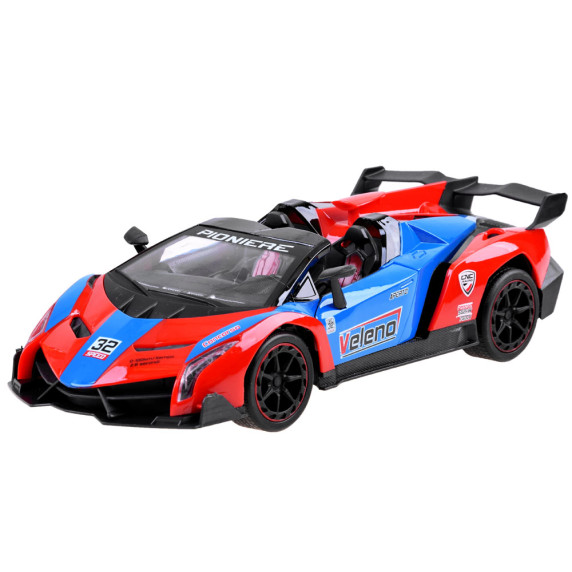 RC Távirányítós sportautó nyitható ajtókkal Inlea4Fun SPORTS CAR - Piros/kék