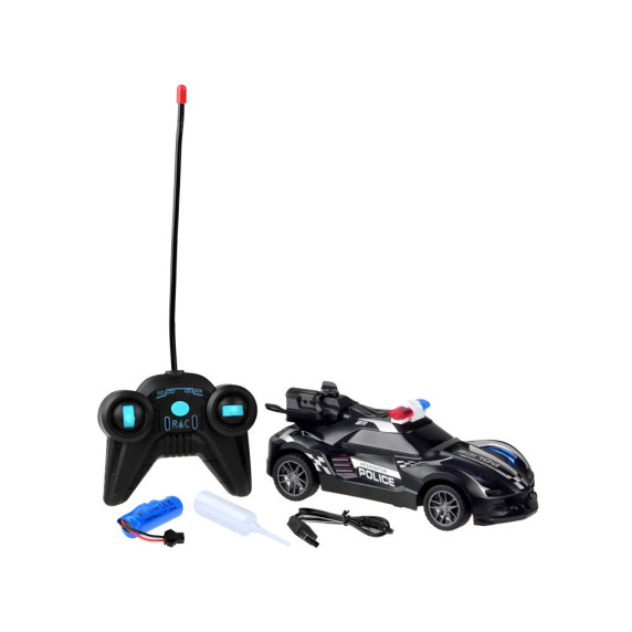 RC Távirányítós rendőrautó füsteffekttel Inlea4Fun RACERS FLAME SPRAY