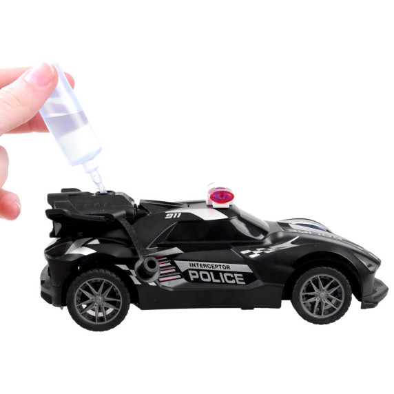 RC Távirányítós rendőrautó füsteffekttel Inlea4Fun RACERS FLAME SPRAY