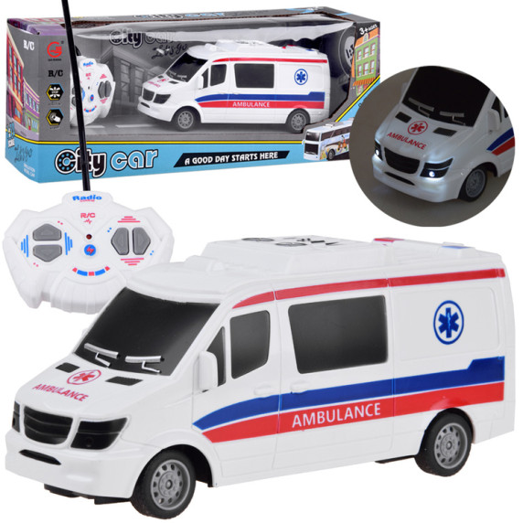 Mașină ambulanță cu telecomandă - Inlea4Fun CITY CAR